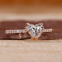 IGI certified heart cut diamond ring.
