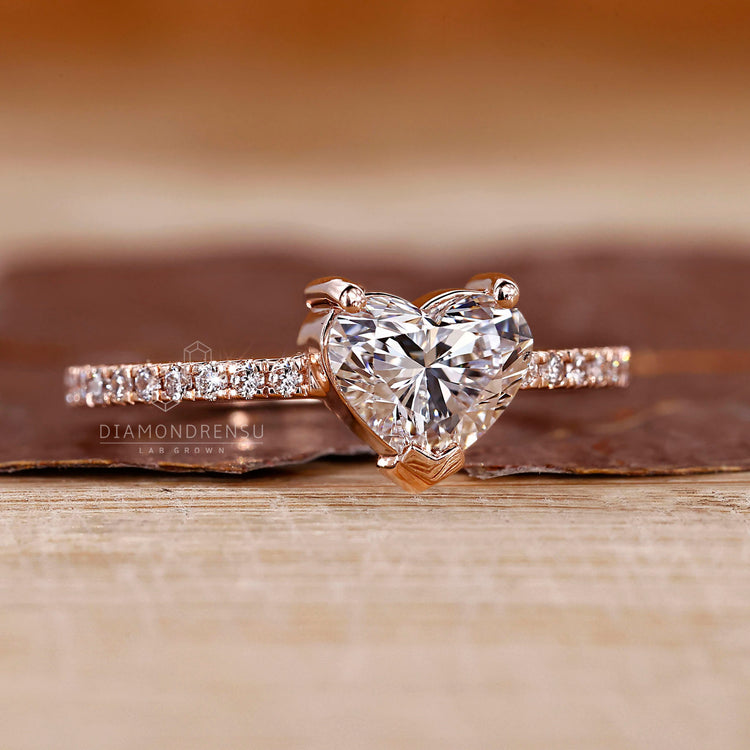 IGI certified heart cut diamond ring.
