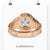 Lab grown diamond engagement ring featuring a round cut and split shank.

