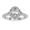 Oval Diamond Engagement Ring in a Petite Pave Setting