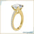 4 prong round engagement ring with prong tabs for secure diamond placement.
