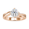 Round Cut Diamond Ring with Stunning Twisted Engagement Style