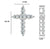 Round Diamond Cross Pendant Necklace. 1.17 TW Lab Created Diamond Pendant for Men and Women, Charm Pendant