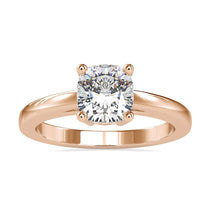 Cushion cut diamond engagement ring with stunning brilliance and elegance.
