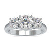 Three Stone Diamond Engagement Ring in Classic Prong Setting