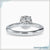 Twisted prong solitaire ring featuring a round solitaire for a perfect engagement.