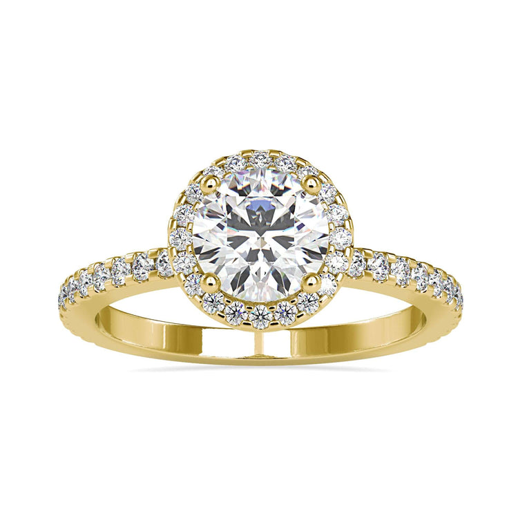 Hidden Halo Engagement Ring with a delicate design.