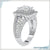 Princess cut engagement ring with side stones for added sparkle and elegance.
