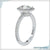 Cushion cut hidden halo engagement ring with unmatched sparkle.
