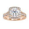 Split Shank Ring with Beautiful Halo Diamond Setting