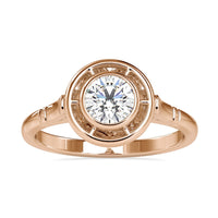 Round solitaire engagement ring with a timeless design and sparkle.
