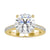  IGI certified 2 carat round diamond ring with a cathedral ring setting and pave setting accents.
