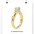 Tension setting ring with a 1 carat round solitaire diamond.