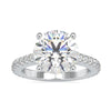 Round Diamond Engagement Ring With Cathedral Setting