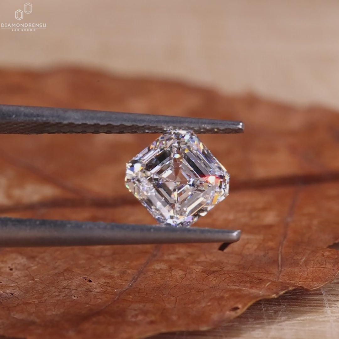 1 CT Asscher Cut Lab Grown Diamond for Engagement Ring