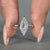 V prong setting used in white gold engagement ring.
