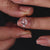Pear rose cut diamond ring with round rose cut side stones ring.
