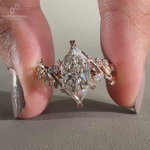 Dutch Marquise Lab-Grown Diamond Nature Inspired Ring 1.0 - 4.0 CT