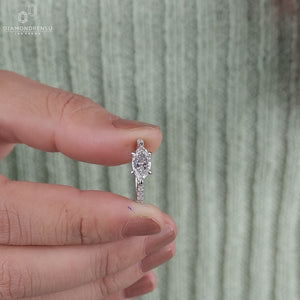 1 CT Marquise Cut Lab-Grown Diamond Ring