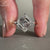 Simple engagement ring made with Asscher cut diamond ring.
