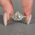 Pear diamond ring marquise pave cluster vintage style.