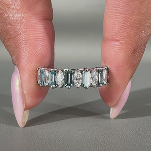 Marquise shape diamond band for women.
