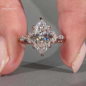 Marquise diamond ring marquise side stones seven stone.