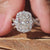 3.02 CT Radiant Cut Lab Grown Diamond Ring, Halo Engagement Ring, Vintage Style Ring