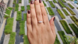 East To West Marquise Cut Moissanite Ring 1.8 TCW