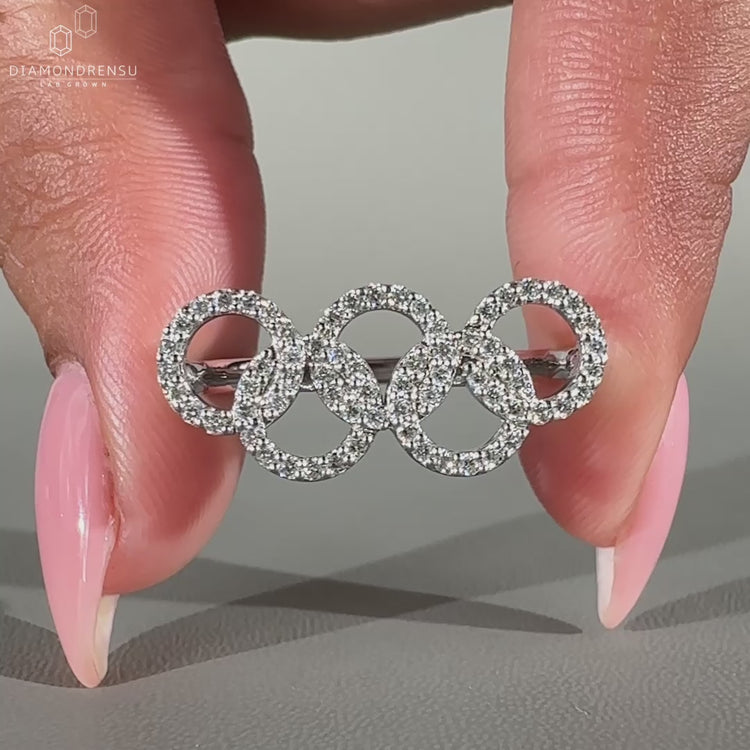 White gold engagement ring made as a unique engagement ring.
