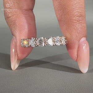 Full eternity wedding band in rose gold wedding band.