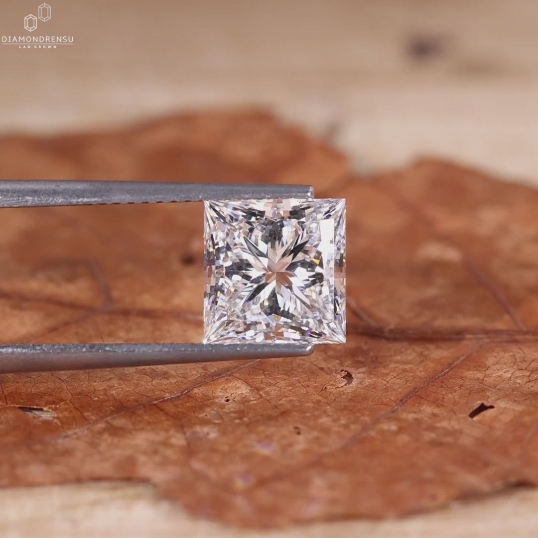 3.0 CT Princess Cut Lab Grown Diamond for Engagement Ring