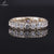 3.0 MM Round Lab Grown Diamond Wedding Band - Three Side Pave