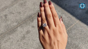 Princess Cut Moissanite V Prongs Simple Solitaire Ring 3.2 CT