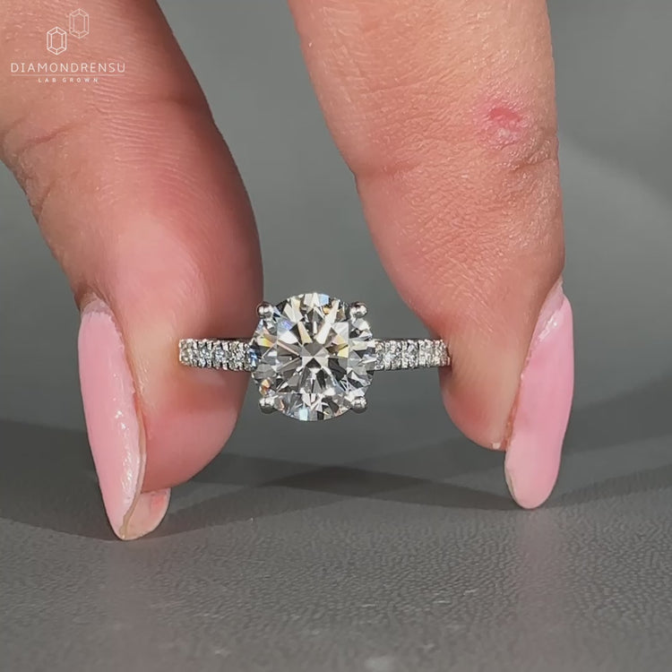 Cathedral setting ring and 4 prong setting.
