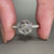 pave setting ring in white gold engagement ring.
