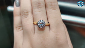 1.87 TCW Round Brilliant Cut Delicate Hidden Halo Moissanite Engagement Ring