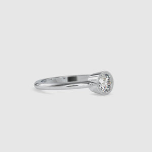 Bezel Engagement Ring with Brilliant Round Cut Diamond