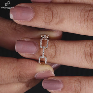 Round Lab Grown Diamond Unique Interlinking Eternity Wedding Band