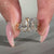 Claw prong setting used in 2 stone diamond ring.
