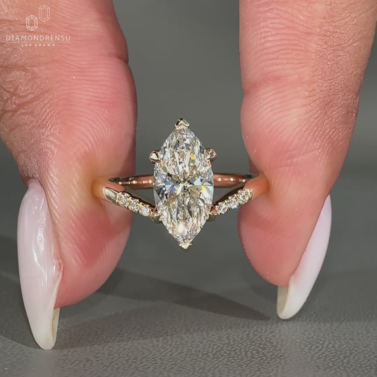 6 claw prong used on v shape engagement ring.
