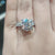 4.64 TCW Antique Octagon Cut Colorless Moissanite Wedding Ring Set