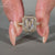 Pave setting ring with double claw prong setting.
