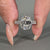 Vintage Cushion Old Mine Cut Ring with filigree.
