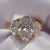 Oval Lab-Grown Diamond Half Moon Wide Band Ring 4.4 TCW