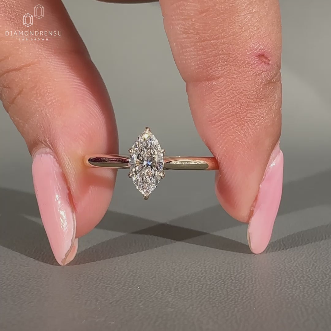 Solitaire diamond engagement ring in yellow gold engagement ring.
