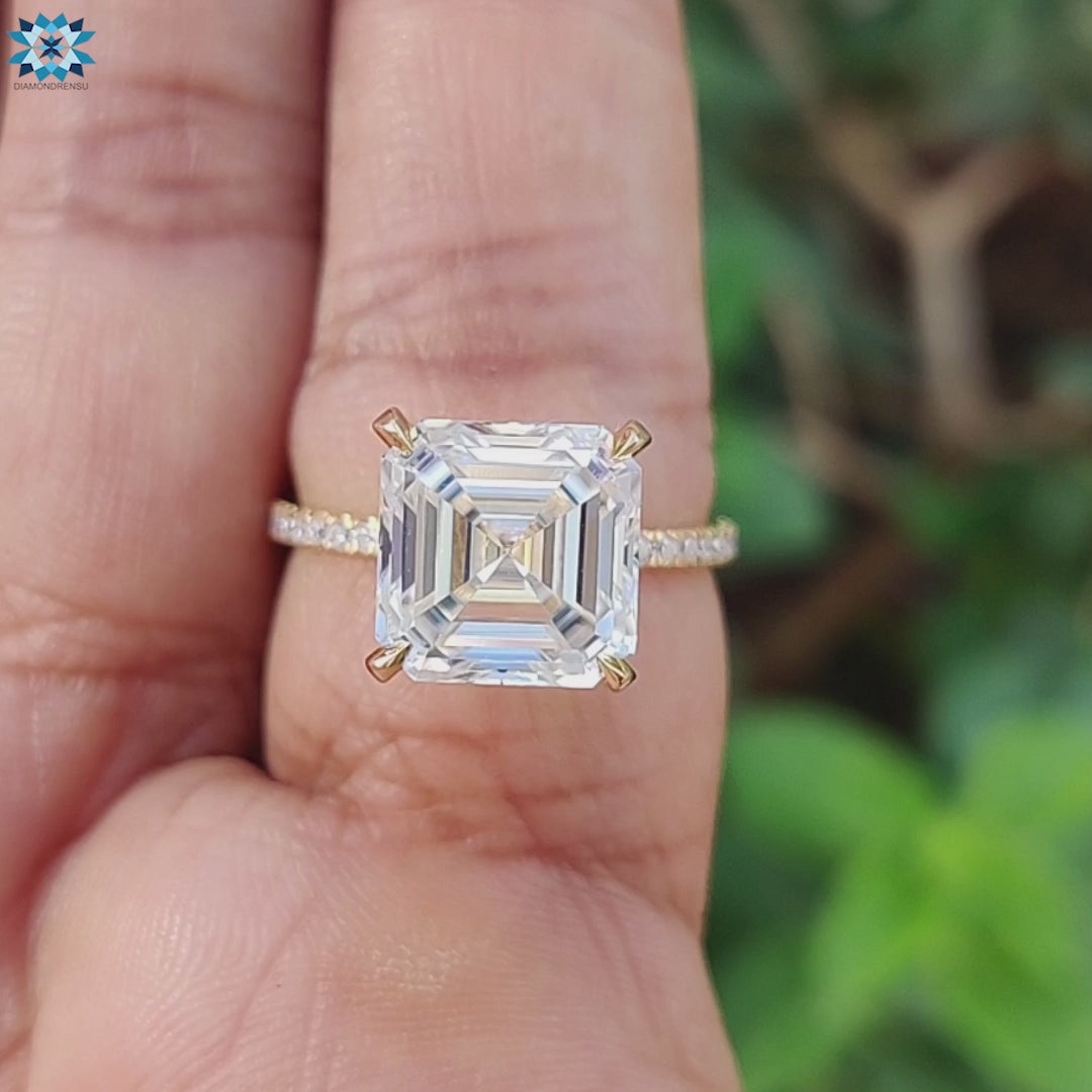 asscher step cut moissanite - diamondrensu