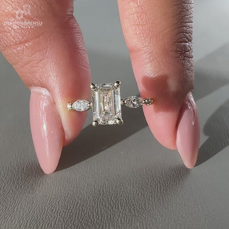 5 stone diamond ring crafted in yellow gold diamond ring.
