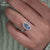 Blue Lab Grown Diamond, 1.51 CT Marquise Cut Lab Grown Diamond Ring