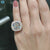 Antique Style 12.97 TW Cushion Rensu Cut Vintage Halo Engagement Ring